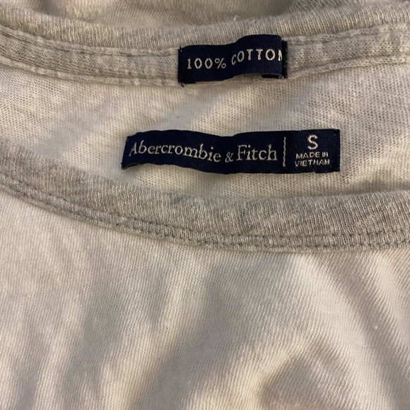 ABERCROMBIE & FITCH LIGHTWEIGHT WHITE COTTON LONG SLEEVE TOP SIZE SMALL - Picture 2 of 3